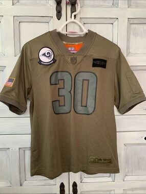 Nike Los Angeles Rams Todd Gurley II #30 Salute to Service Jersey Men’s L